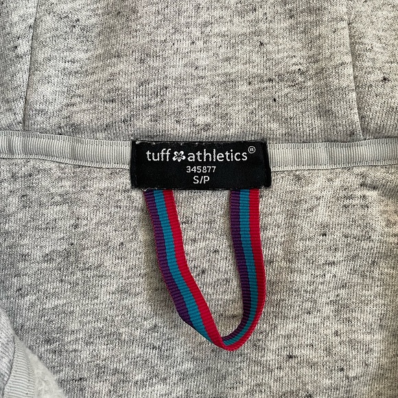🌼2 for $20🌼 Tuff Athletics Slim Fit Grey Zip Up Hoodie w/ Thumbholes - Picture 3 of 11